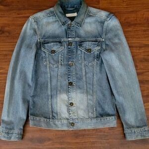 All Saints Denim Distressed Jacket  Men's Medium Slim.